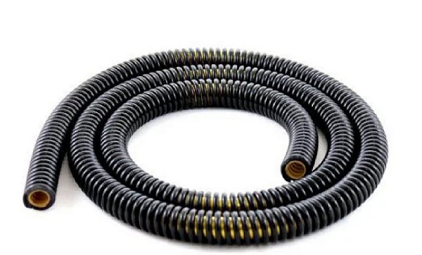 Mangueira Silicone Antichamas Helix Preto Com Elo Dourado