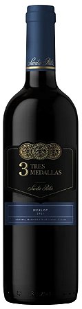 Vinho 3 Medallas Merlot 750ml