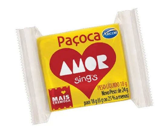 Amor Pacoca Quadrada 18g
