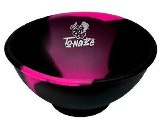 Cuia de Silicone Tonabe Preto/Rosa