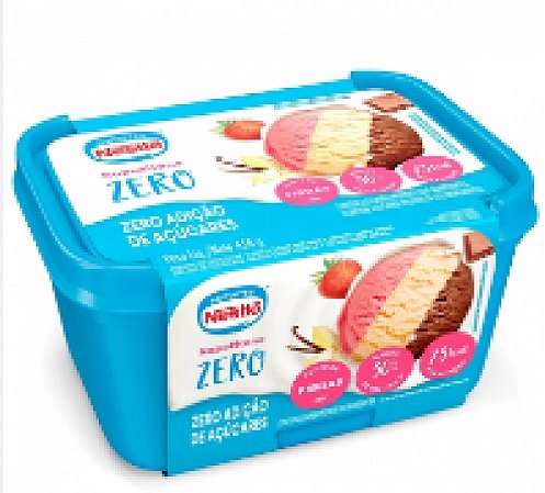Sorvete Nestle Napolitano Zero Acucar 900ml