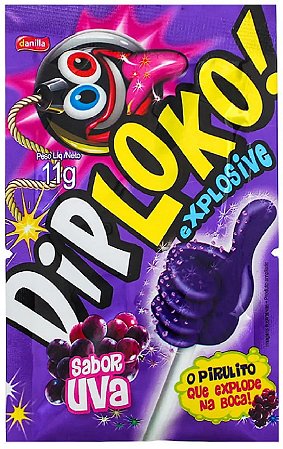Pirulito Diploko Explosive Uva 11g