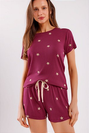 Pijama curto estrelas
