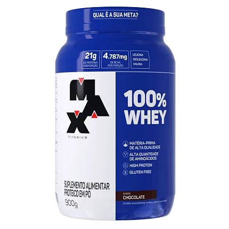 100% Whey Max Titanium - Chocolate (900g)