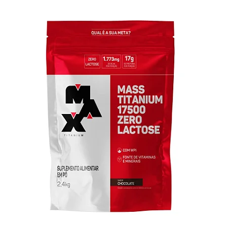 Mass Titanium 17500 Zero Lactose Max Titanium - Chocolate (2,4kg)