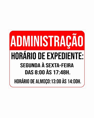 Placa Administração - Ps + Adesivo Com Impressão Digital - Medida 40 X 30 cm