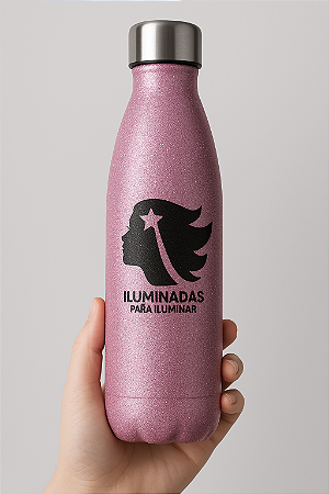 Garrafa Glitter personalizada