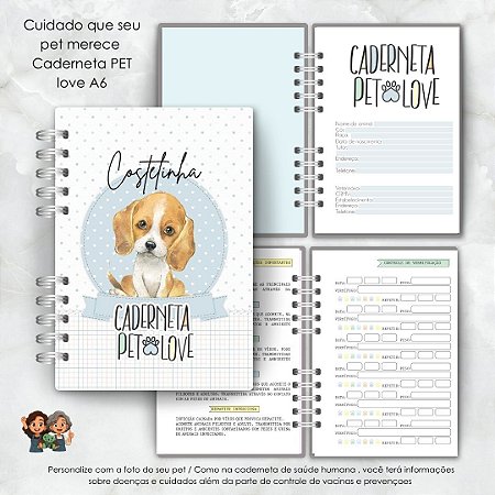 Caderneta de Saúde para Pet – Tamanho A6