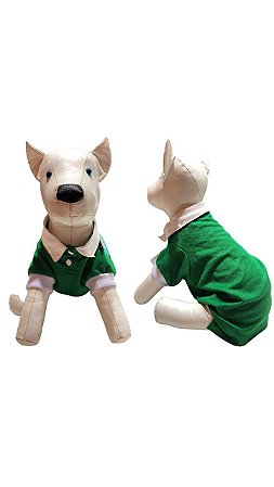 Camisa Gola Polo Verde Para Cachorros