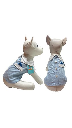 Camisa Passeio com Gola Lenço para Cachorros