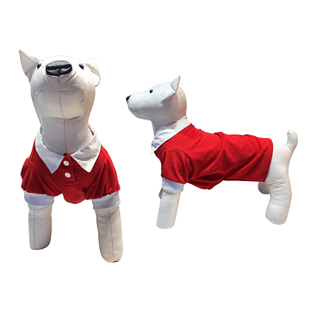 Camisa Gola Polo Vermelha Para Cachorros