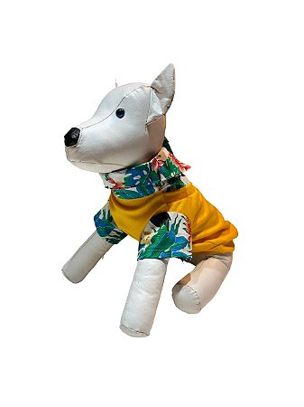 Camisa Suetér Pet Estampa Hawai Para Cachorros