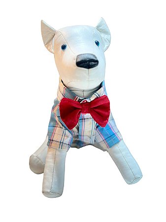 Camisa Pet Xadrez Azul C Vermelho Para Cachorros