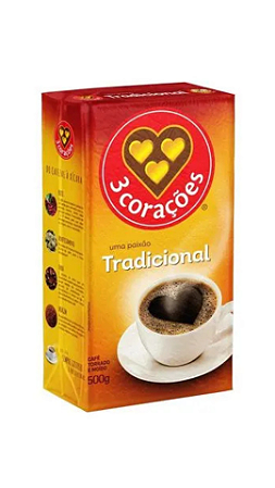 CAFE 3 CORACOES VACUO 500G TRADICIONAL