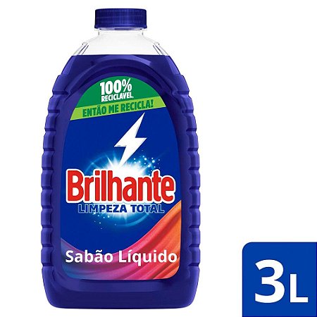 Brilhante Limpeza Total - Lava Roupas Líquido 3L :