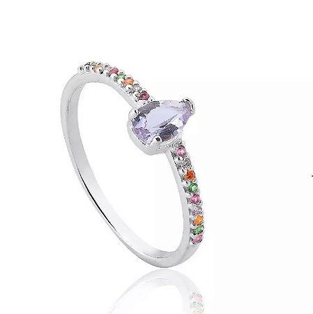 ANEL DE PRATA GOTA ALEXANDRITA