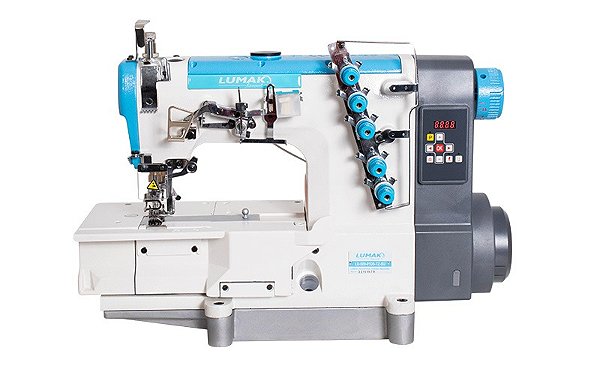 Máquina Costura Industrial Galoneira Plana Fechada LU500-01DS-TZ-SU Azul - Lumak