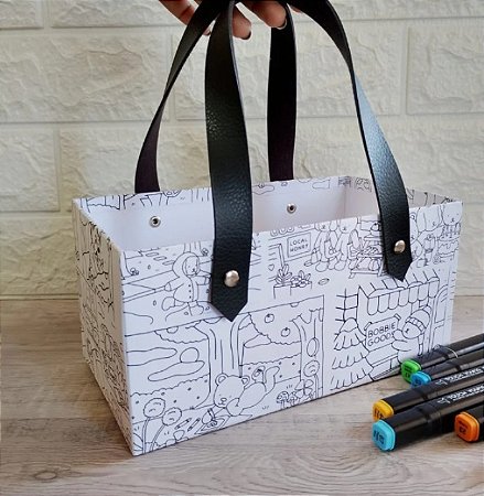 10 UNI CESTA COM ALÇA SINTÉTICA ESTILO Bobbie Goods