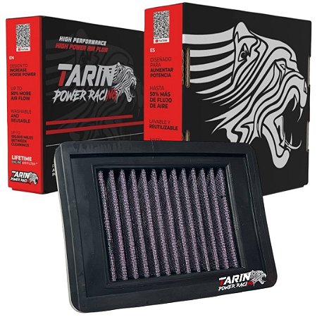 FILTRO DE AR ESPORTIVO LAVÁVEL ALTA DURABILIDADE TARIN POWER RACING PARA YAMAHA R3 MT03 TMAX 530 ORIGINAL