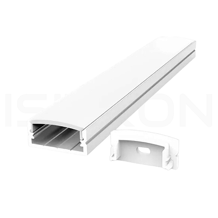 Perfil 17x7mm Sobrepor 2 Metros Alumínio P/ Fita Led