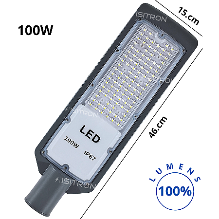Luminária 100W Fator 100% Led SMD IP67 Base Redonda uso geral