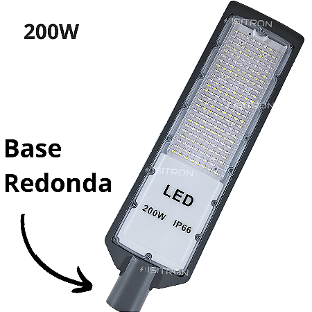 Luminária Led 200W Smd  Base Redonda uso geral