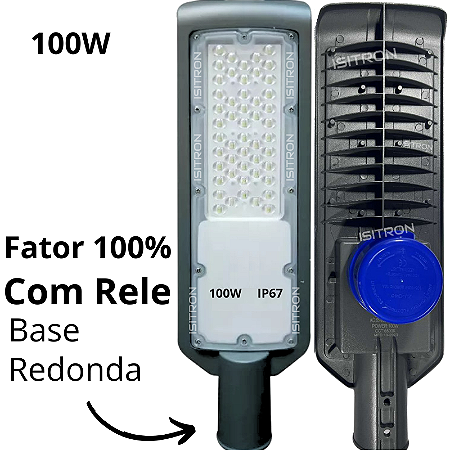 Luminária 100W Com Relé Fotocélula Base Redonda Led SMD Fator 100% uso geral