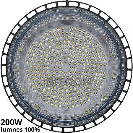 Luminária de Led UFO 200W High Bay Industrial Smd