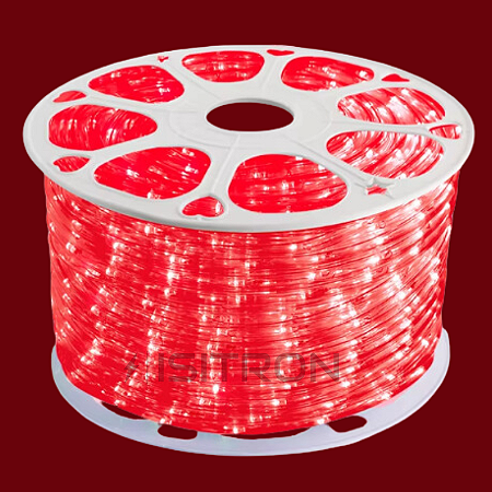 Mangueira Led Redonda 100 Metros Vermelha IP67 - Ø 11mm