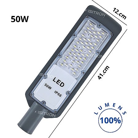 Luminária 50W Fator 100% Led SMD IP66 Base Redonda uso geral