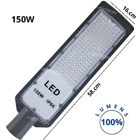 Luminária 150W Fator 100% Led SMD IP66 Base Redonda uso geral