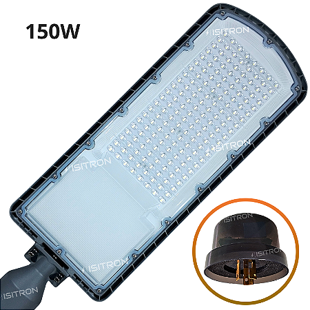 Luminária 150W Com (DPS) Proteção Contra Surto Base Redonda Relé Fotocélula Led SMD 160LM/W uso geral