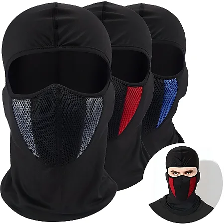 Balaclava respirável para motocicleta, máscara facial completa