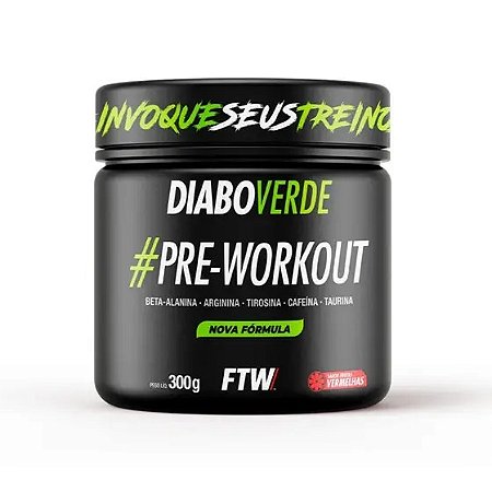 Diabo Verde Pre-Workout (300g) - Sabor: Frutas Vermelhas