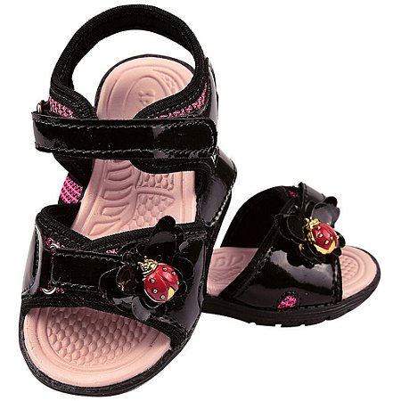 Sandália Feminina Papete Menina Moda Bebe Criança Joaninha Barato 28 ao 36