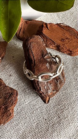 Anel trançado Prata Fosca