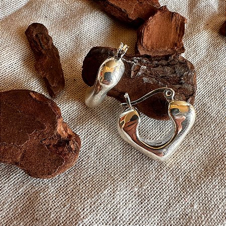 Argola Coração Eletroformação