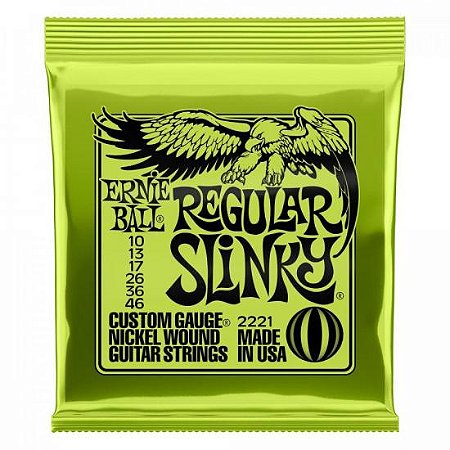 Encordoamento Para Guitarra 0.10 Niquel Regular Slinky 2221 Ernie Ball