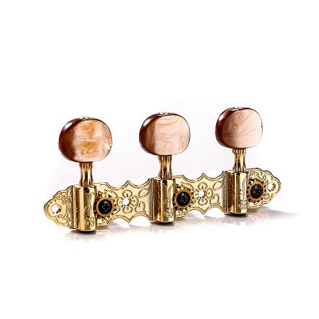 Tarraxa Para Violão Dourada/Marrom Spirit J800-GD-R1L1