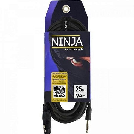 Cabo P10 x XLR Fêmea 7,62m Ninja HG BSanto Angelo
