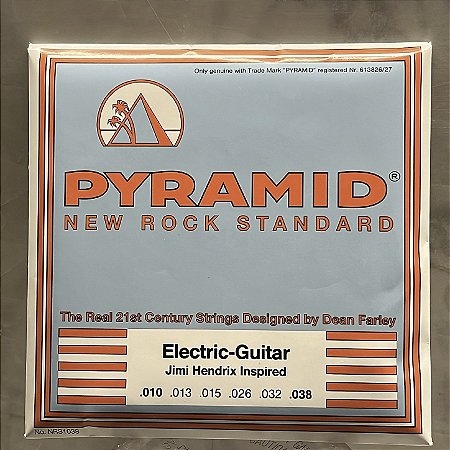 CORDA PYRAMID GUITARRA ELETRICA NEW ROCK STANDARD 010-038 (JIMI HENDRIX)