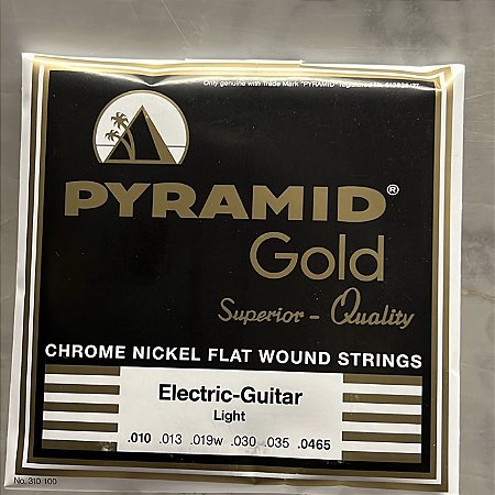Cordas Pyramid Gold Flatwound para Guitarra Elétrica – LIGHT