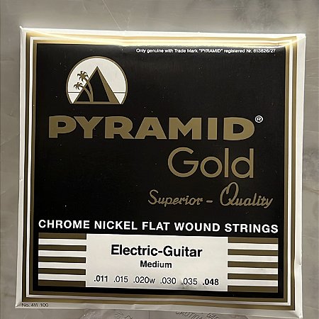 Cordas Pyramid Gold Flatwound para Guitarra Elétrica –  MEDIUM