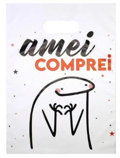 Sacola Boca de Palhaço Plástica - 50 unidades - 30x40cm Amei Comprei