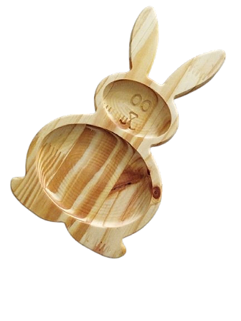 Petisqueira madeira pinus - Coelhinho