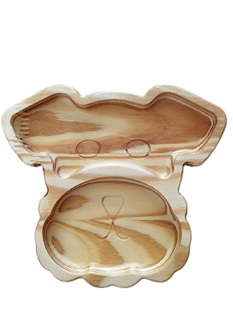 Petisqueira madeira pinus - Face Cachorrinho