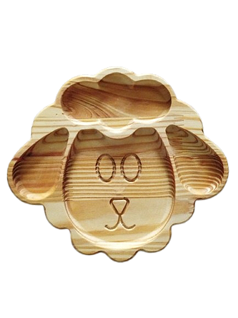 Petisqueira madeira pinus - Face Ovelhinha