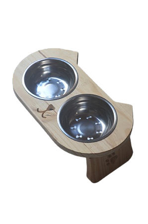 Comedouro duplo P (38 x 22 x 11 cm) - Gato