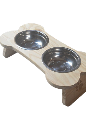 Comedouro duplo M (46 x 25 x 13 cm) - Osso