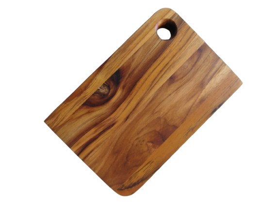 Tábua de servir mini teca 22x15x2 cm